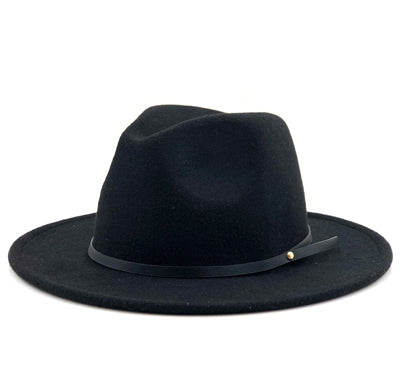 Cappello fedora in feltro a tesa larga per uomo e donna