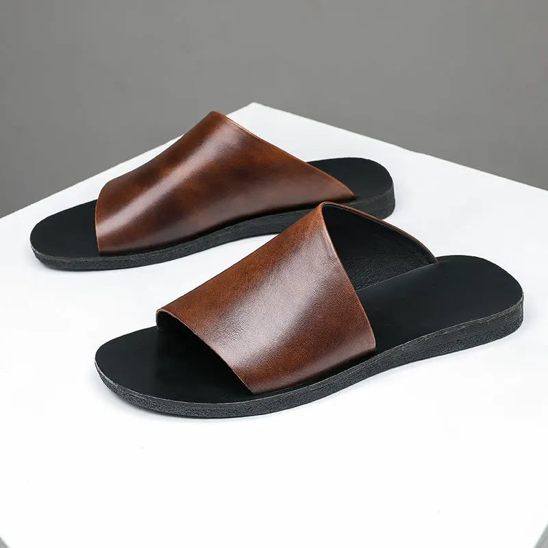 Bernard - Leder Slide Sandalen