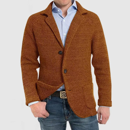 Carlo - Cardigan da uomo a maniche lunghe con tasca con patta alla moda